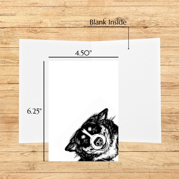 Whimsical Bernese Mountain Dog Blank Notecards with Peel and Stick Envelopes - Picture 5 of 11